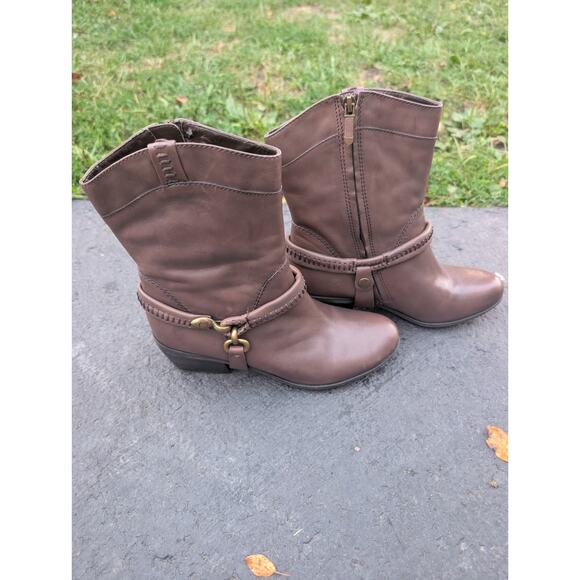 B. MAKOWSKY Womens Hudson Leather Western Boots Sz 7.5M w/Removable Harness - Picture 3 of 8